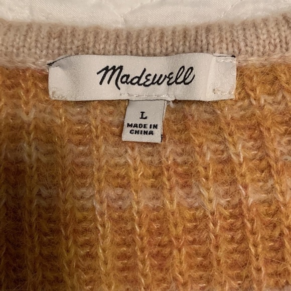 Madewell Space-Dyed Staley V-Neck Pullover Sweater, Size L - Picture 9 of 11